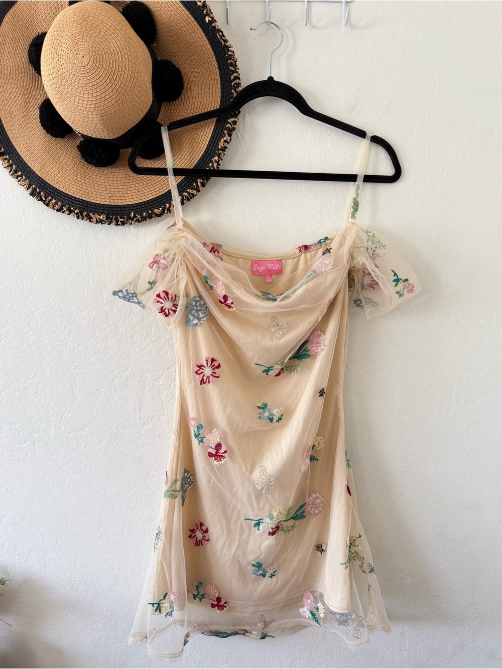 Dolls Kill Sugar Thrillz Feels Like Paradise Floral Mini Dress Size Medium - Picture 8 of 16